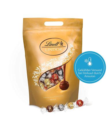Lindt Chocolate Lindor Balls Mix 2kg Bag - 160 Assorted Milk White Dark & Hazelnut Pralines | Perfect Chocolate Gift | International Shipping Available - Buy Online on GoSupps.com