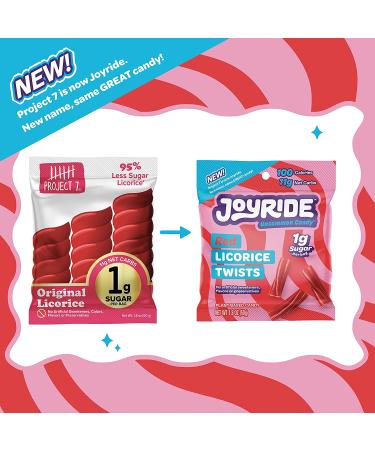 Project 7 Low Sugar Red Licorice Candy  Keto Friendly & Vegan Candy with 1g Sugar & 11g Net Carbs  Low Calorie Snacks for Kids and Adults  Vegan Gummy Candy with no Sugar Alcohols  (8 Pack) - Buy Online on GoSupps.com