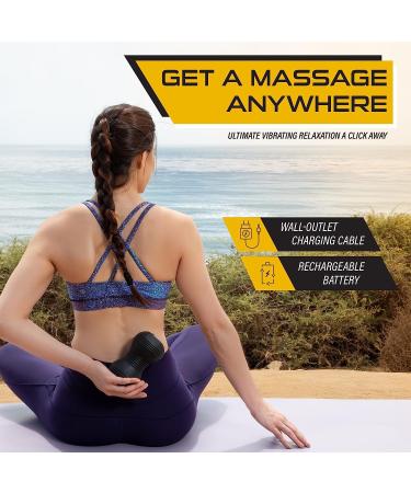 Nextrino Peanut Massage Ball - 4-Speed Vibrating Foam Roller for Deep Tissue Muscle Pain Relief - Myofascial Release Therapy for Anywhere Workout Recovery - Buy Online on GoSupps.com