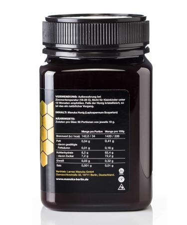 Buy Larnac Manuka Honey 420+ MGO 500g - Premium New Zealand Honey Certified Methylglyoxal Content - Buy Online on GoSupps.com