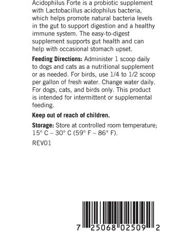 Thomas Labs Acidophilus Forte Digestive Powder 16oz | Probiotic Supplement - Buy Online on GoSupps.com