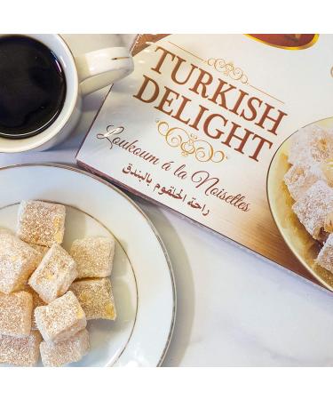 Sultan Turkish Delight - Hazelnut Coconut 16oz | No Preservatives, No Additives, Low Fat | Giftable Candy Sweets - Buy Online on GoSupps.com