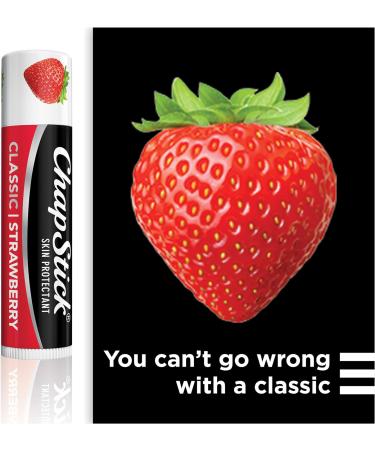 ChapStick Classic Strawberry Flavor 0.15 oz - Pack of 4 | Moisturizing Lip Balm - Buy Online on GoSupps.com