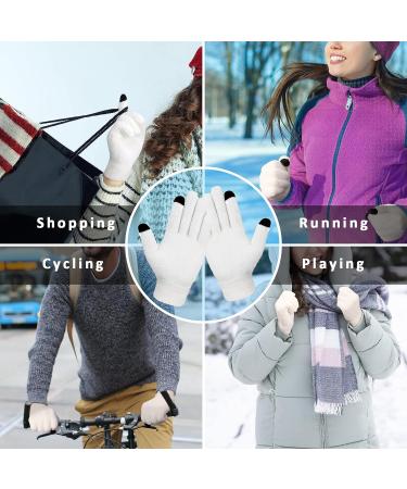 Cierto Womens Winter Cold Weather Gloves: Touch Screen Warm Knit Gloves for Women | Texting Thermal Outdoor Gloves for Daily Warmth Driving Running Cycling Three pairs (one pair per color) - Buy Online on GoSupps.com