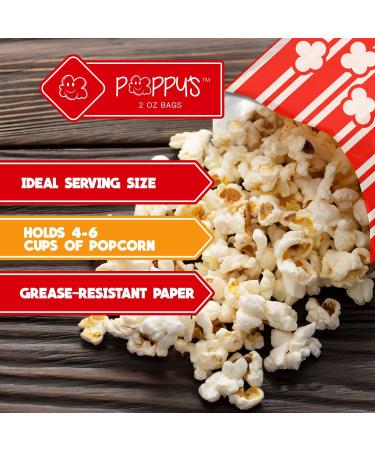Grehge opcorn Bags - 25 2oz Concession-Grade Bags Popcorn Machine Accessories for Popcorn Bars Movie Nights Concessions 25 Pack - Buy Online on GoSupps.com