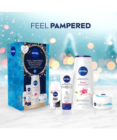 NIVEA Feel Pampered Skincare Routine Holiday Gift Set for All Skin Types Includes Moisturizing Cream Body Wash Deodorant and Hand Cream 4-Piece Skin Care Set - Buy Online on GoSupps.com