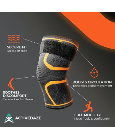 Knee Brace for Running - Adjustable Support for Men & Women - Effective Meniscus Tear Relief - Comfortable Black Design (Medium - Buy Online on GoSupps.com