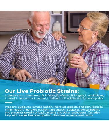 Organic Probonix Probiotics for Adults | Non-GMO Liquid Drops | 12 Live Strains incl. Lactobacillus Acidophilus | Helps Gas, IBS, Lactose Intolerance | Grape Flavor | 1 Month Supply - 0.5 Fl Oz - Buy Online on GoSupps.com