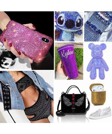 2000pcs Flat Back Rhinestones 5 Mixed Sizes Round Resin AB Rhinestones - Dark Amethyst AB for Nail Art & DIY Crafts | Blinginbox - Buy Online on GoSupps.com