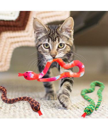 Interactive Snake Catnip Toys for Indoor Cats - Set of 3 Chew Toys for Dental Health and Playtime - Ideal Gift for Cat Lovers - Buy Online on GoSupps.com