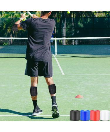 4 Pack Foam Underwrap Tape for Elbow, Ankles, Wrists, Knees - Black, Red, White, Blue - Buy Online on GoSupps.com