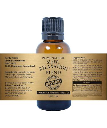 Prime Natural Sleep & Relaxation Essential Oil Blend 30ml - Pure Therapeutic Grade Aromatherapy for Natural Sleep Aid - Made in USA - Buy Online on GoSupps.com