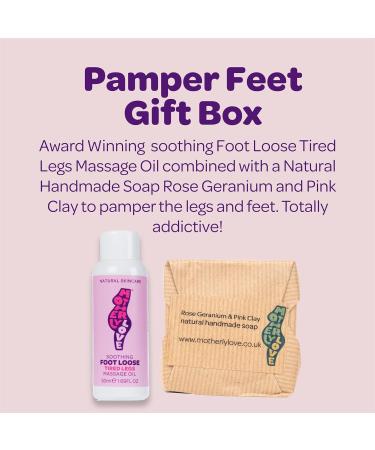 Motherlylove Gift Box: 100% Natural Vegan Pampering Foot Care - Footless Rose Geranium & Pink Clay Soap Made in Britain - Buy Online on GoSupps.com