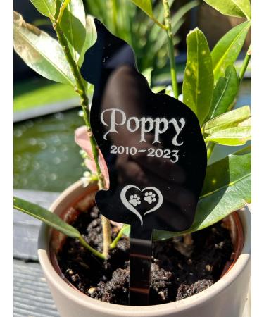 Personalised Cat Memorial Plaques Gift Pet Dog Rabbit Garden Sign Grave Marker Kitten - Buy Online on GoSupps.com