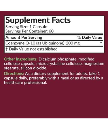 Futurebiotics CoQ10 200 MG - Boost Cellular Energy - 60 Vegetarian Capsules - International Shipping Available - Buy Online on GoSupps.com
