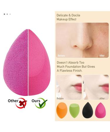 Venares 8pcs Multicolor Makeup Sponges Set with Foundation Brush - Perfect for Fluid Cream & Powder Application - Buy Online on GoSupps.com