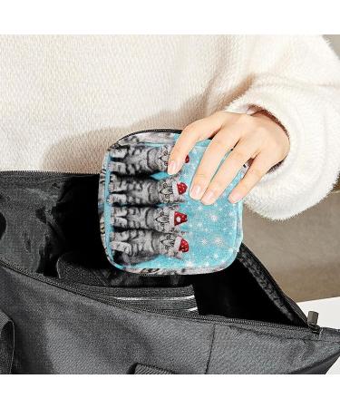 Anna Cowper Cute Cats Red Christmas Hat Sanitary Napkin Storage Bag - Multi-colored 11 - Buy Online on GoSupps.com