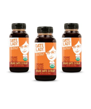 Date Lady Organic Date Syrup 12 Ounce Squeeze Bottle | Vegan, Paleo, Gluten-free & Kosher (3-Pack) 12 Ounce Squeeze Bottle (Pack of 3)