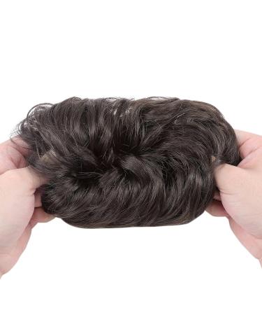 Silk-Co Hair Part with Rubber Band - Wavy Soft Dutt Hair Extensions for Messy Bun & Updos | Thickening Dark Red 45g - Buy Online on GoSupps.com