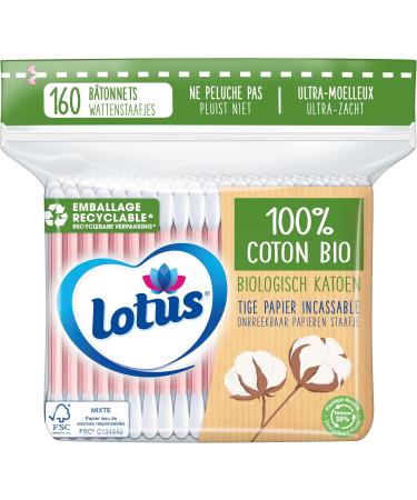Lotus Organic Cotton and Paper Buds - Pack of 160 Sticks - Buy Online on GoSupps.com