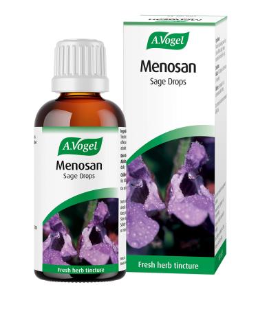 A.Vogel Menosan Sage Drops | Extracts of Organically Grown Fresh Sage | Herbal Food Supplement | Suitable for Vegans | 100ml 100 ml (Pack of 1)