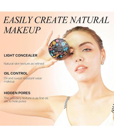 1 PC Air Cushion CC Cream Mushroom Head Foundation Air Cushion BB Cream Moisturizing BB Cream Foundation Long-Lasting Coverage of Blemishes for All Skin Natural Color - Buy Online on GoSupps.com