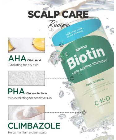 CKD Amino Biotin Scalp Shampoo - Hypoallergenic Hair Loss Relief & Gentle Cleansing for Oily/Sensitive Scalp - 25.4 fl. oz - Buy Online on GoSupps.com