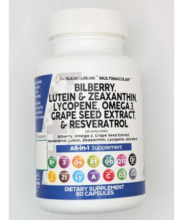 Clean Nutra Eye Vitamins with Bilberry Lutein and Zeaxanthin Supplements Lycopene 40mg Resveratrol Grape Seed Astaxanthin for Eyes - Eye Care Health Support Eye Vitamin and Mineral Supplement - Buy Online on GoSupps.com