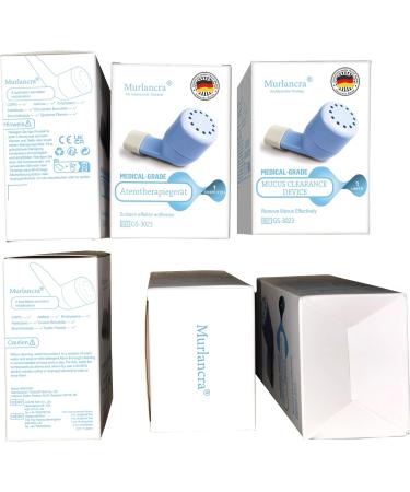 Murlancra Lung Exerciser and Mucus Clearing Device Breathing Mucus Clearing Relief Remover Blue - Buy Online on GoSupps.com