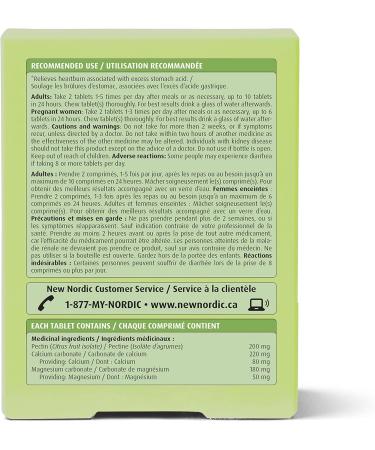 New Nordic Frutin Gastro Gel - Sugar-Free Vegan Chewable Antacid - Supports Stomach Acid Relief - Made with Citrus Pectin - 48 Chewable Tablets (Pack of 3) - Buy Online on GoSupps.com