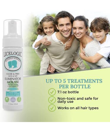 LiceLogic Natural Lice & Nit Eliminator Mousse Treatment Kit | LICEZYME Formula | 2-Piece Kit with Stainless Steel Nit Comb - Ideal for Super Lice and Eggs - Buy Online on GoSupps.com