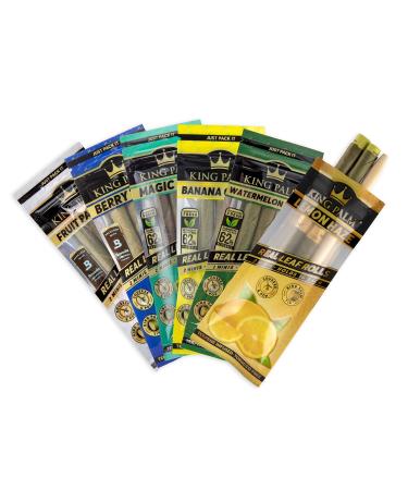 King Palm Flavors Mini Size Cones - 1 Pack, 2 Rolls Terpene Infused - Squeeze & Pop Pre Rolls - Organic Flavored Pre Rolled Cones - King Palm Flavors Cones (COMBO PACK - 1 OF EACH FLAVOR)