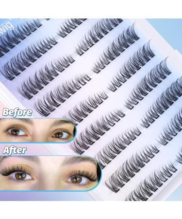Self Adhesive Lash Clusters | Natural C Curl Eyelash Clusters | No Glue Reusable | Pre Glued Extensions with Tweezers | Shop Internationally - Buy Online on GoSupps.com