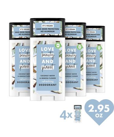 Love Beauty And Planet Deodorant Coconut & Mimosa Flower 2.95 Oz - Pack of 4 - Buy Online on GoSupps.com
