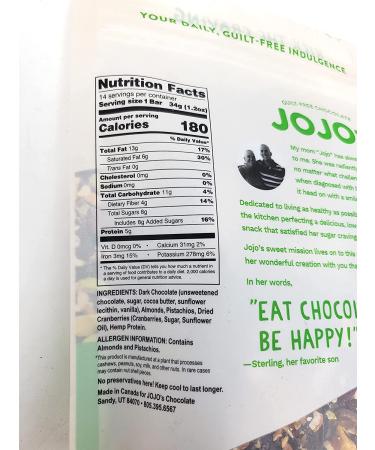 JoJo's Guilt-Free Chocolate Bars - 16.8 oz (1.05 lbs) | Delicious & Healthy Snack Option - Buy Online on GoSupps.com