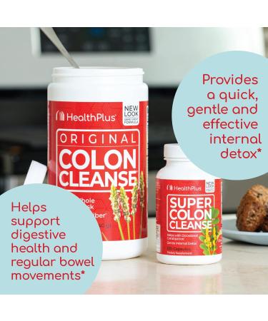 Health Plus Super Colon Cleanse Bundle - 240 Capsules & 12 Ounces Colon Cleanse | 48 Servings - Buy Online on GoSupps.com