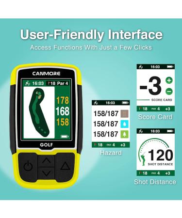 Canmore HG200 Plus Golf GPS & Case - 41 000 Pre-Installed Courses Easy-to-Read Color Water-Repellent Design - Buy Online on GoSupps.com