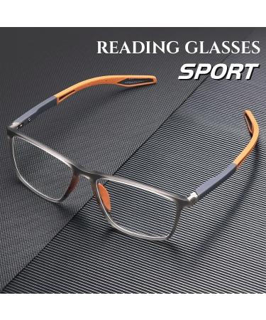 Koyeil Ultra-Light Anti Blue Light Glasses for Men & Women - Presbyopia Sports Reading Glasses +2 Orange Eye Strain Relief - Buy Online on GoSupps.com