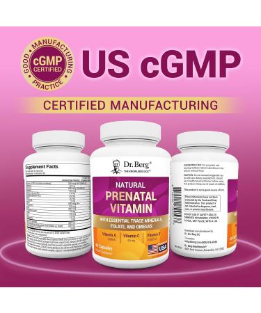 Dr. Berg Natural Prenatal Vitamins for Women (Pregnant & Nursing) - Prenatal Vitamins with Folate Vitamins Minerals Omegas &11 Powerful Superfoods - Womens Prenatal Multivitamin - 60 Capsules - Buy Online on GoSupps.com
