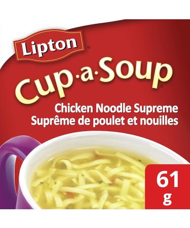 Lipton Cup-a-Soup Instant Soup Mix for a quick easy noodle soup Chicken Noodle Supreme low fat and no artificial flavours 61 g 24 pack (4 servings/pack) - Buy Online on GoSupps.com