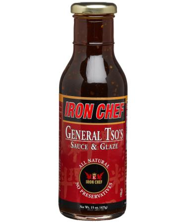 IRON CHEF General Tso's Sauce & Glaze, All Natural, Kosher, 15-Ounce Glass Bottles (Pack of 3)