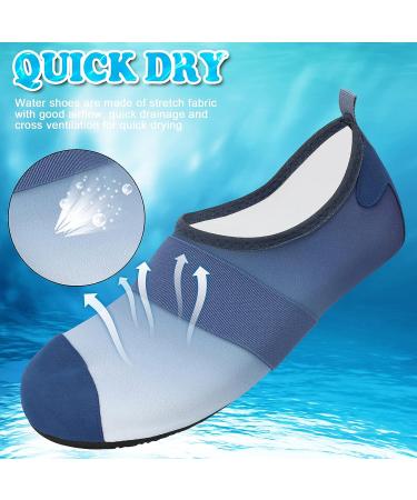 VIFUUR Water Shoes - Barefoot Aqua Socks for Yoga, Beach, Swim - Fogblue - Size 7.5-8.5 Women/6-7 Men - Buy Online on GoSupps.com