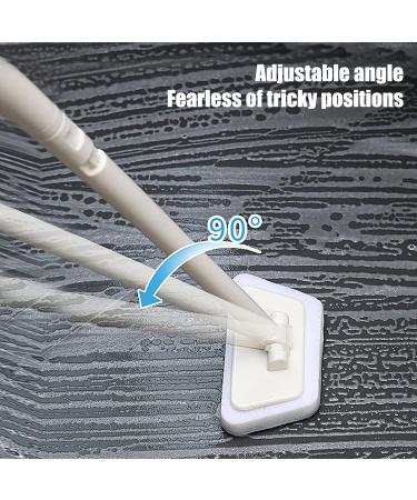 Lencyh Bathroom Cleaning Brushes | Tile Cleaning Brush with Long Handle - Detachable Tub Cleaning Brush Bathroom Cleaning Tools for Tub Shower Room Ceramic Tile - Buy Online on GoSupps.com