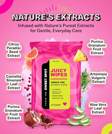 Sweet Spot Pineapple Extract Vaginal Probiotics & Flushable Feminine Wipes pH Balance Intimate Health Support for Women 60 Capsules + 3-Pack of 10ct Wipes - Buy Online on GoSupps.com