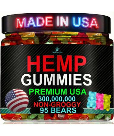 Hemp Gummies Sleep Edibles for Peace and Relaxation-High Potency Pure Extra Strength Hemp Oil-Made in USA