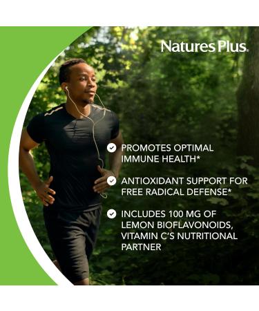 NaturesPlus Liquid Vitamin C - 1000 mg 30 fl oz - with Lemon Bioflavonoids - Vegetarian Gluten Free - 30 Servings 30 Ounce - Buy Online on GoSupps.com