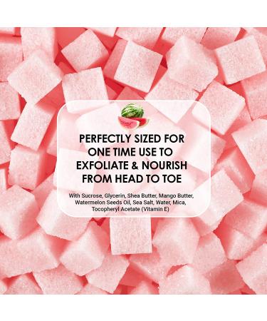 Watermelon Sugar Scrub Cubes - 12oz Exfoliating Body Scrub with Mango Butter & Shea Butter - Hydrating & Moisturizing - Natural & Organic Exfoliator for Hands, Arms, Legs, Elbow, and Feet - Buy Online on GoSupps.com