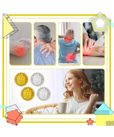 Fingertoys 8-Piece Magnetic Massage Balls Set - Acupuncture & Yoga Massage Balls (32mm) - Silver & Golden for Muscle Relief - Buy Online on GoSupps.com