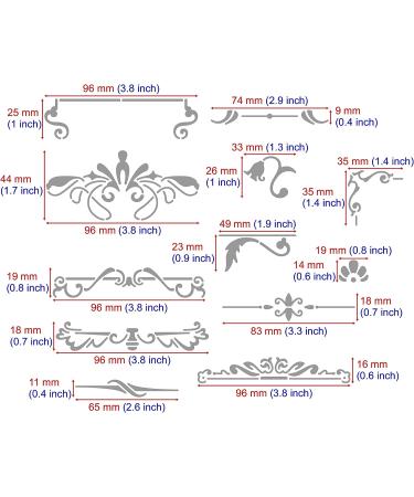 Aleks Melnyk 7 Metal Journal Stencil - Flowers, Vines, Vintage Patterns for Wood Burning, Pyrography, Painting on Wood, Furniture Crafts - Bullet Journaling Template - Buy Online on GoSupps.com