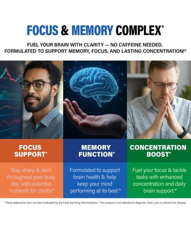 Multivitamin for Men - B-Complex | Whole Foods & Enzymes - Energy Focus & Brain | Men's Health Complex - 46in1 Mens Multivitamin - Bioavailable & Gentle on Stomach - Made in USA - 90 Capsules 1/Day - Buy Online on GoSupps.com